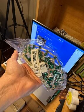 Green Gemstone Tiara Headpiece